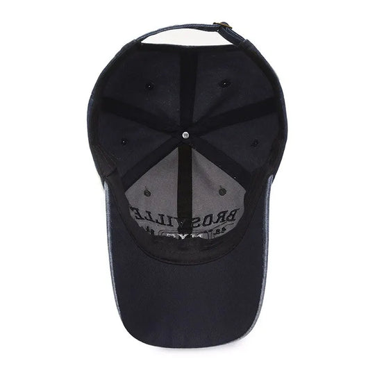 Four Seasons Men Baseball Cap Casual Distressed Washed Cotton Letter