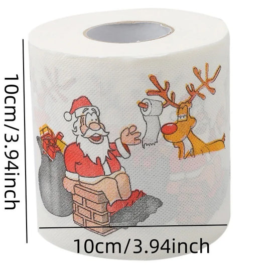 Christmas Santa Claus Bath Toilet Roll Paper Merry Christmas