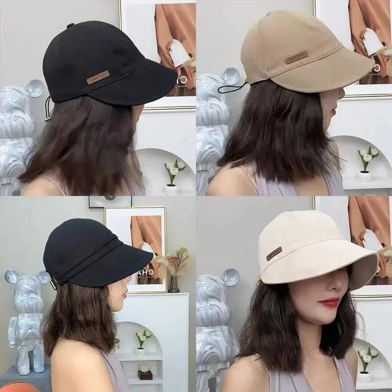 Women's Foldable Sunhat Summer Outdoor Beach Fisherman Hat Sunscreen