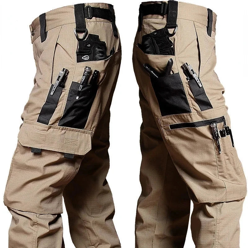 Wear Resistant Work Pant Man Multi-pocket Straight Cargo Trousers