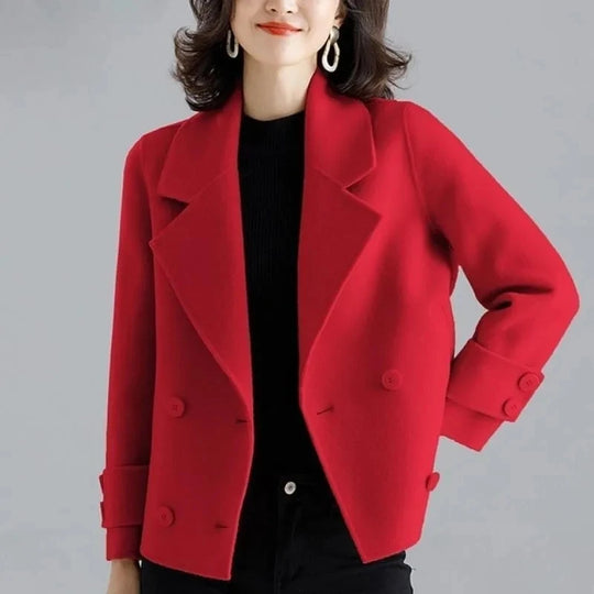 New Double-Sided Wool Coat Women's Short High-End Casual Tweed Suit