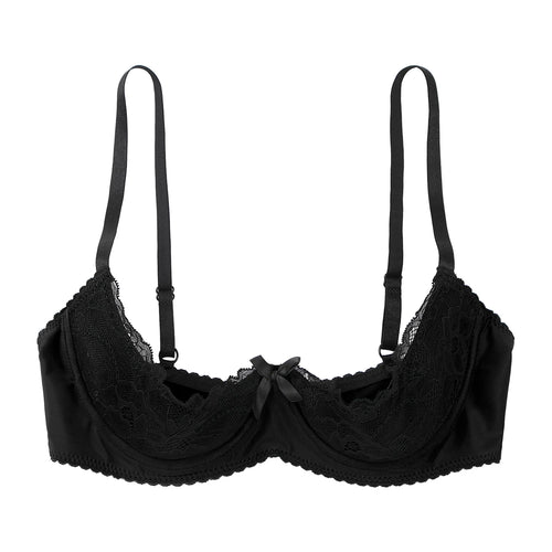 Sexy Lace Bra Women's Lingerie Underwire Half Cup Push Up Brassiere