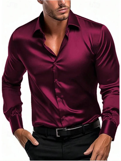 New business gentleman social fashion design shirt top Men's