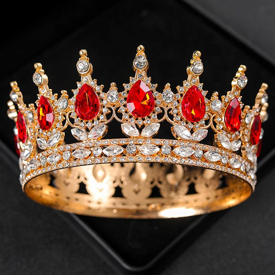 Baroque Crystal Tiaras And Crowns Rhinestone Prom Diadem Headband Crown Bridal Wedding Hair Accessories Jewelry Crown Tiara Gift