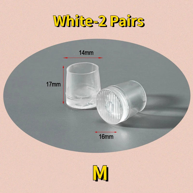 2Pair Round Silicone Heel Protector Stoppers Antislip High Heeler Bridal Latin Stiletto Dancing Covers Wedding Shoes Accessories