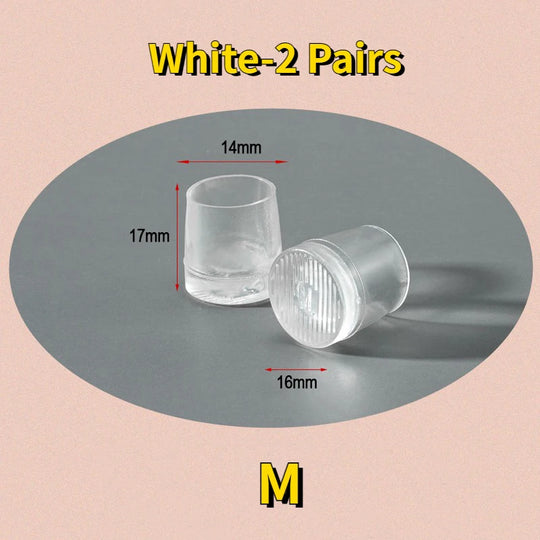 2Pair Round Silicone Heel Protector Stoppers Antislip High Heeler Bridal Latin Stiletto Dancing Covers Wedding Shoes Accessories