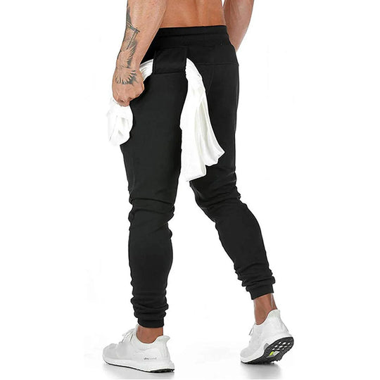 Men's Gym Pants Workout Running Athletic Joggers Slim Fit Sport Track