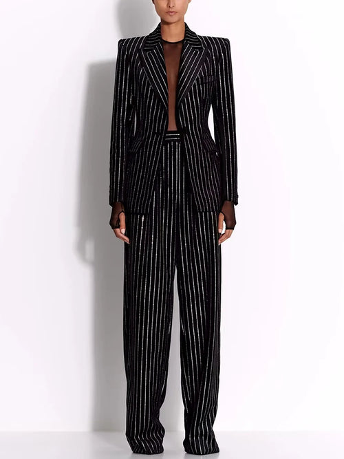 HIGH STREET Newest 2024 Designer Suit Set Women's Single Button