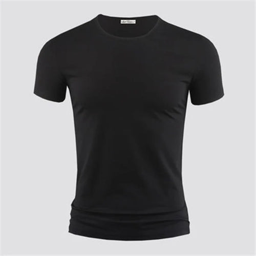 2025 Men's T Shirt Pure Color V Collar Short Sleeved Tops Tees Men