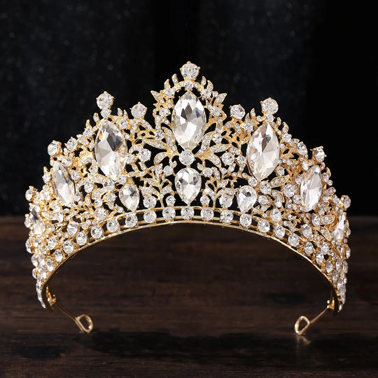 Luxury Waterdrop Crown Wedding Dr Headwear Baroque Alloy Bridal Crown Hair Accory for Women Fre out New Faion Jewelry