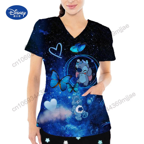 Summer Short Sleeves Clothes for Women Cartoon Pattern Y2k Female Tops