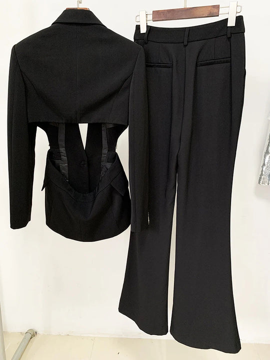HIGH STREET Newest Fashion 2024 Designer Suit Set Women's Single
