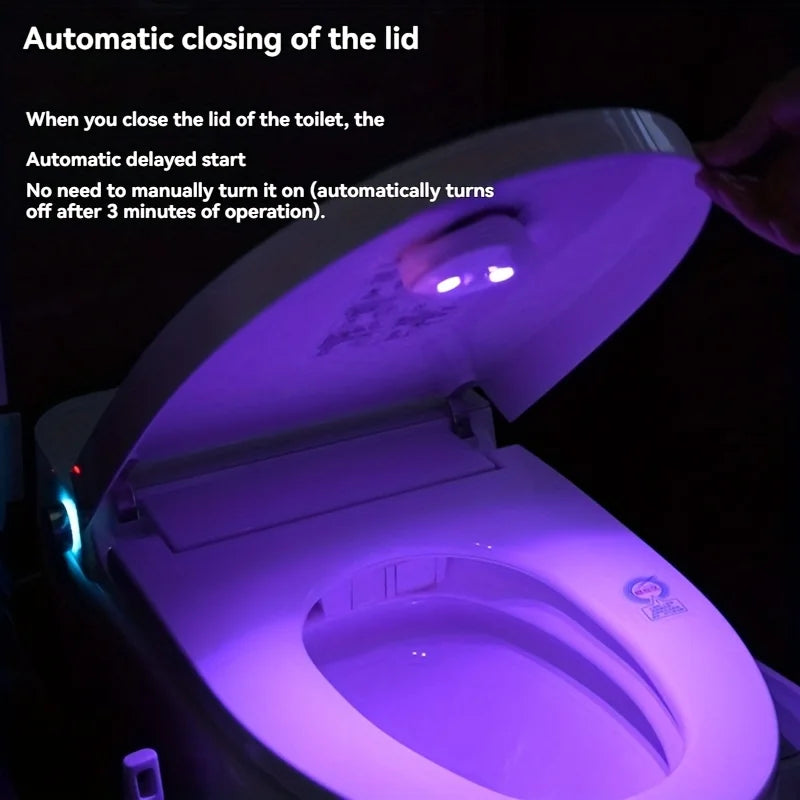 Portable Household Smart Toilet Cleaner Wall-mounted Sterilization With USB Charging LED Toilet Light For Home Bathroom Travels