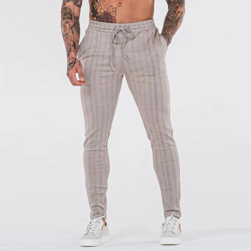 Men's custom logo gym track stacked sweatpants chino pants flared