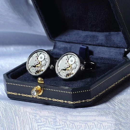 Brand Designer Watch Movement Cufflinks For Mens Business Wedding