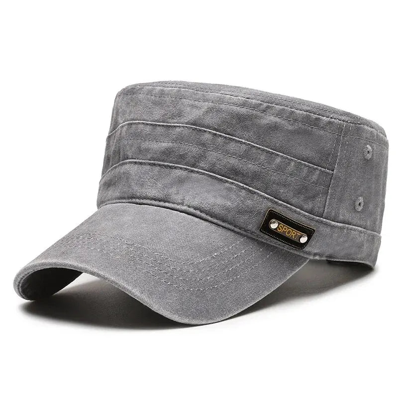 Wash Hat Wholesale Spring, Summer And Autumn New Cotton Flat Top Hat