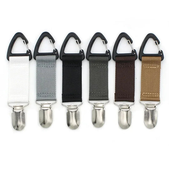Outdoor travel straw hat clip Portable hat companion bag clip