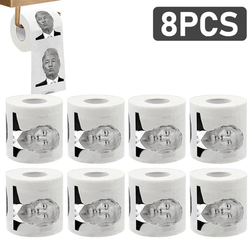 Novelty Donald Trump Kiss Printed Toilet Paper Roll Prank Joke Napkin
