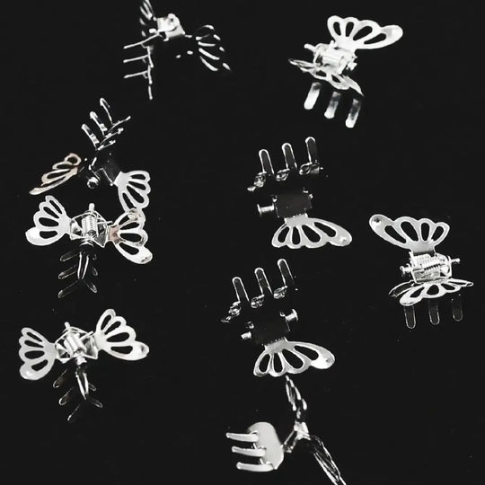 10pcs Mini Hollow Out Butterfly Design Sweet Hair Clip Retro Bangs