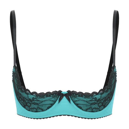 Sexy Lace Bra Women's Lingerie Underwire Half Cup Push Up Brassiere