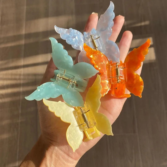 1PC French Butterfly Clip  Mermaid Hair Clip Acetic Acid Hair Clip