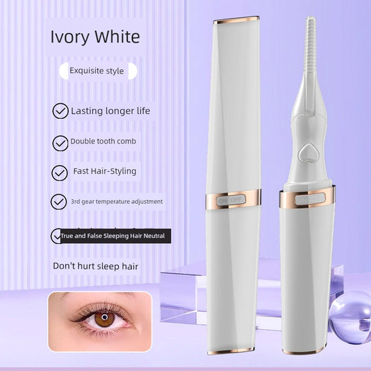 OVL Electric Heating Eyelash Curler Ironing Machine Female Eye-Brow Knife 2-in-1 SUNFLOWER Electric Eyelash Heater Lasting Hair-Styling