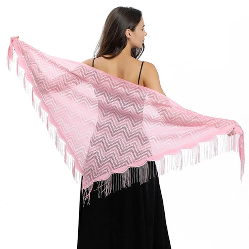 Triangle Scarf Fashion Lace Shawls Lady Cape Wraps Pure Color Wedding