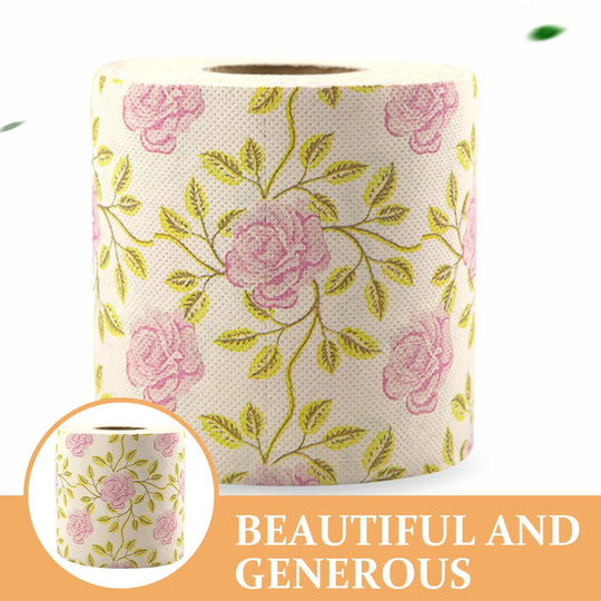 Toilet Paper Printed Roll Paper Decorative Flower Printing Napkin