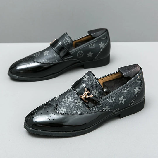 Summer British Slip-On Small Leather Shoes for Men, Lazy Korean Style Versatile Casual Leather Shoes for Men, Business Men's Sho