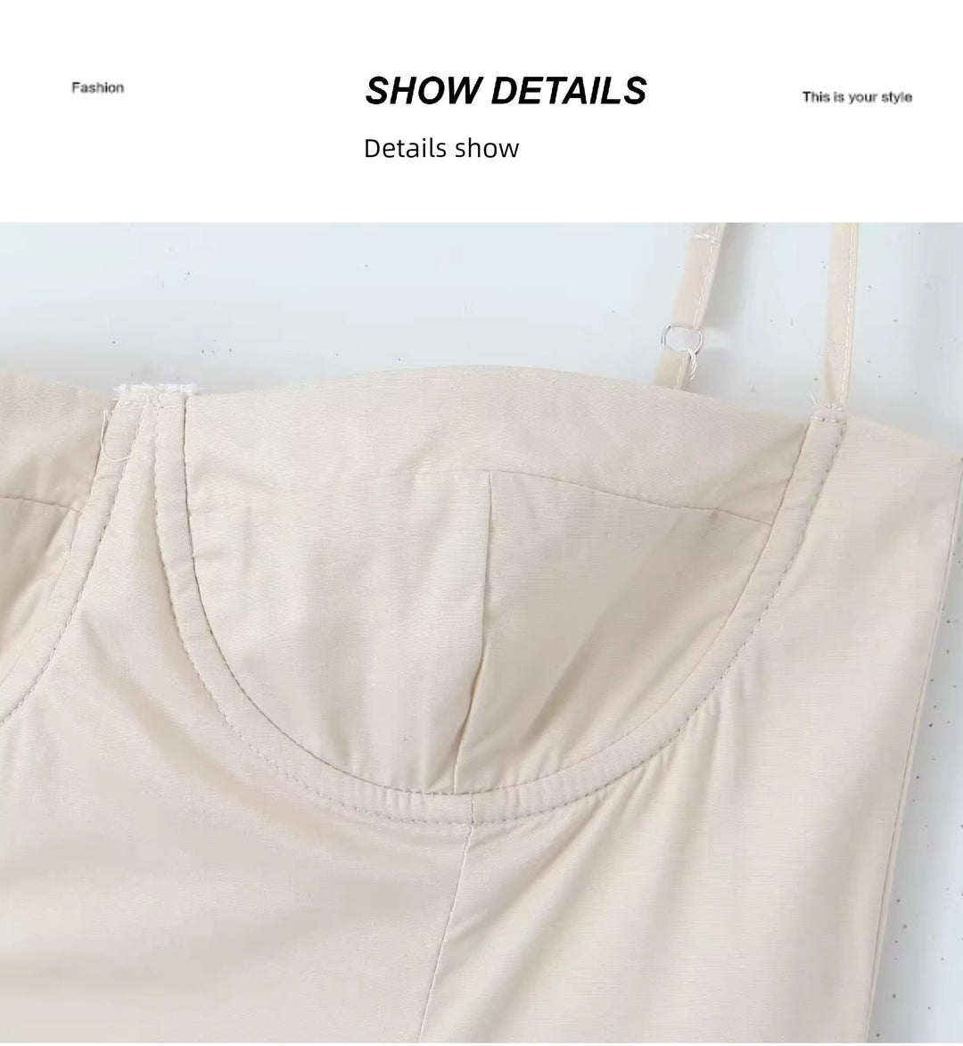 Super Fairy House Retro Waist Trimming Spaghetti Straps Large Skirt