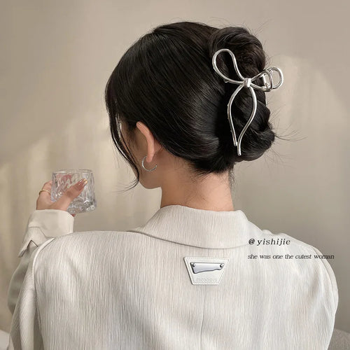 Metal Geometric Hair Claw Crab Hairpins Fashion Cross Hair Clips
