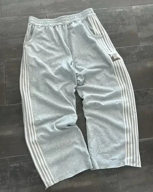 Y2k Embroidered Gray Casual Pants Camo Functional Tactical Functional