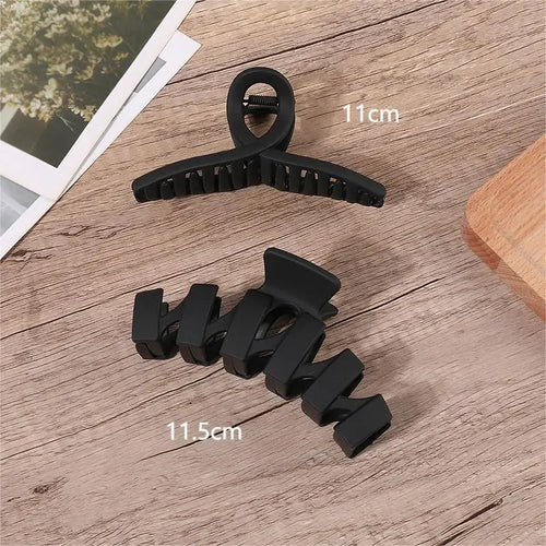 2/3/4Pcs Headwear Set Women Fashion Claw Clip Coffee Black Acrylic