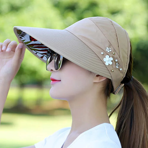 Sun Hat Summer Shade hHt For Women Foldable Sun Protection Beach Large