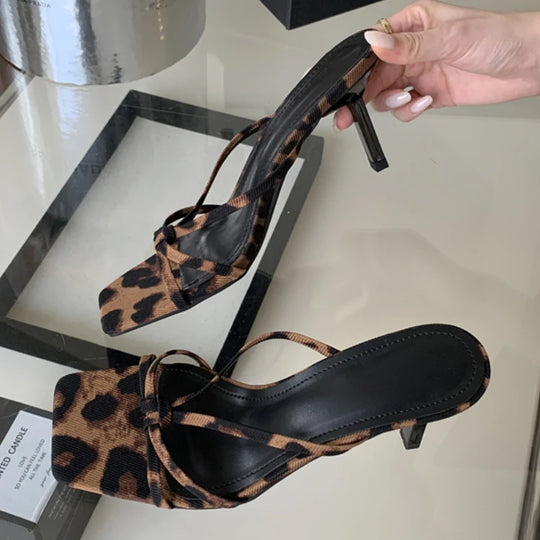 Sexy Women High Heels Slippers Designer Heeled Sandals Woman Shoes 2025 Summer Stilettos Pumps Elegant Shallow Chaussures Femme