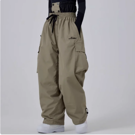 2025 Men Women Baggy Ski Pants Waterproof 15000 Windproof Loose