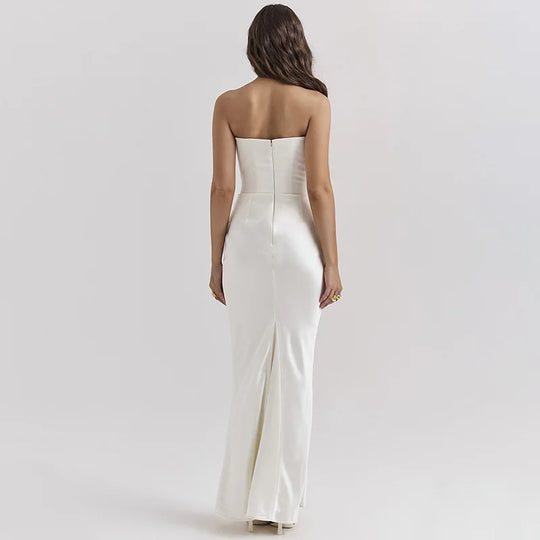 Cryptographic Hot Sexy Strapless Corset Maxi Dress Club Party Ruched