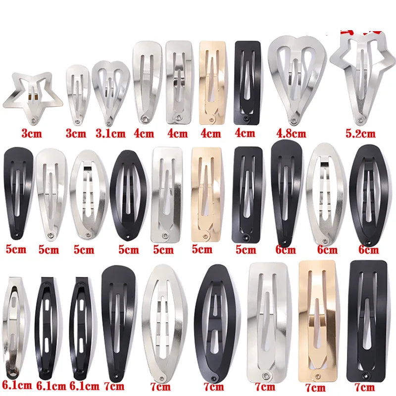 10/20/30pcs/set Women Silver Gold Black Waterdrop Shape Basic Alloy