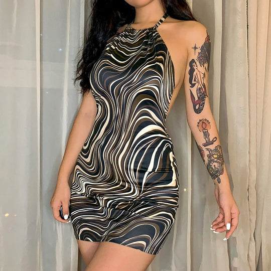 Sexy Bodycon Wedding Party Dresses Backless Spaghetti Straps Clubwear