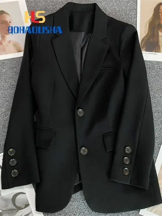 Women's Jacket New in Korean Fashion Small Suit Top Brown Suit Coat