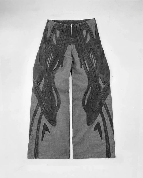 Black Ripped Y2k Baggy Jeans Harajuku Hip Hop High Waist Denim Pants