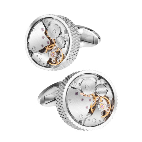 Brand Designer Watch Movement Cufflinks For Mens Business Wedding