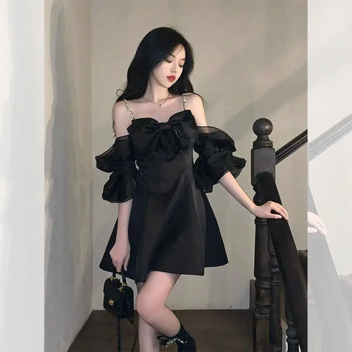 Dresses Women Folds Simple Creativity Princess Elegant Vintage French