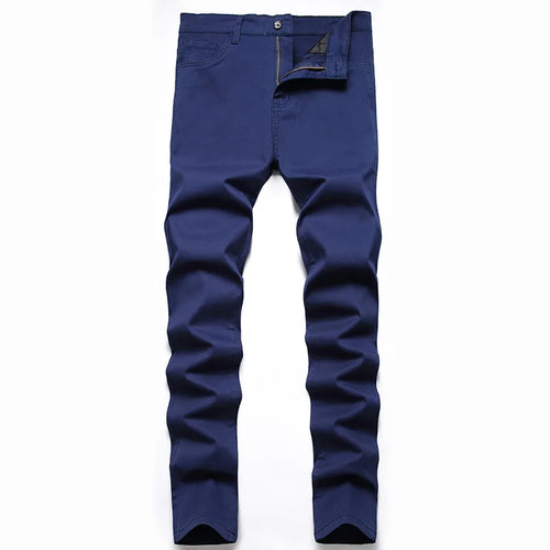 Being Vigor Inch Size Solid Cotton Business Casual Mens Pants Slim Fit