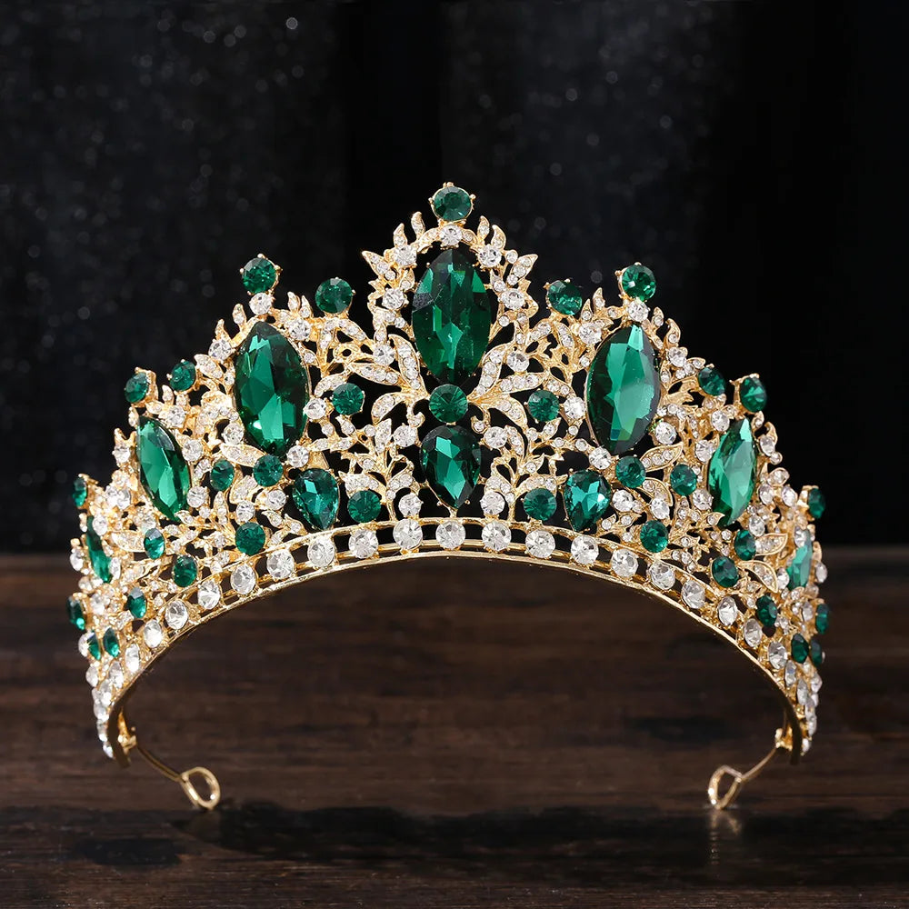 Luxury Waterdrop Crown Wedding Dr Headwear Baroque Alloy Bridal Crown Hair Accory for Women Fre out New Faion Jewelry