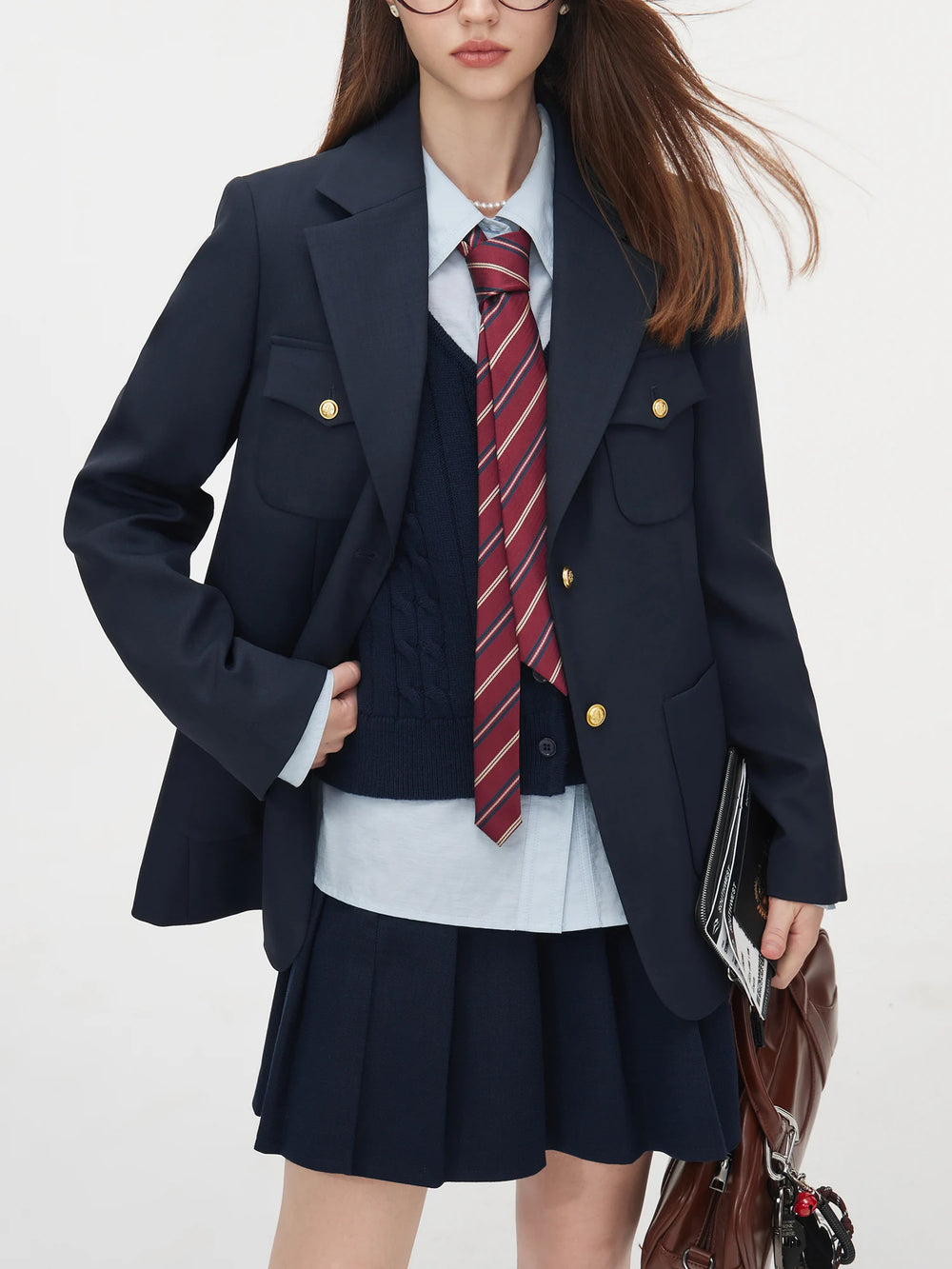 FSLE College Style Fashionable Suit Jacket For Women 2024 Autumn New