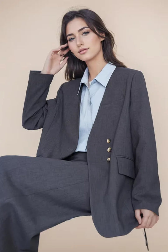 Vimly 2024 Spring Outfits Blazer Skirt 2 Pieces Sets for Women Elegant