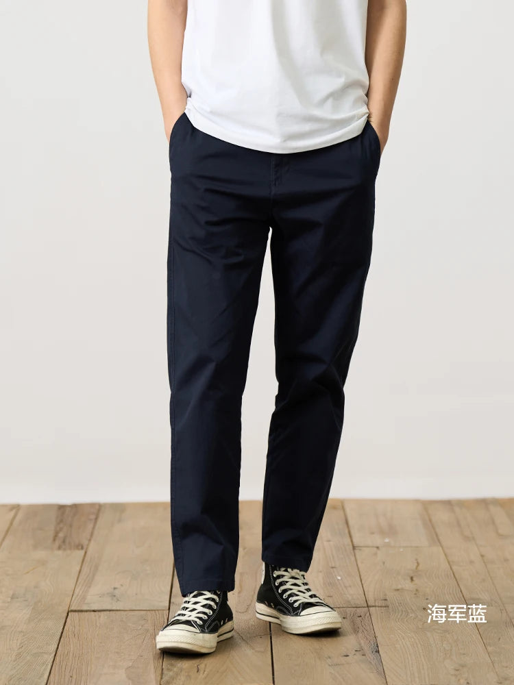 SIMWOOD 2024 Autumn New Comfortable Tapered Chinos Pants Men 250gsm