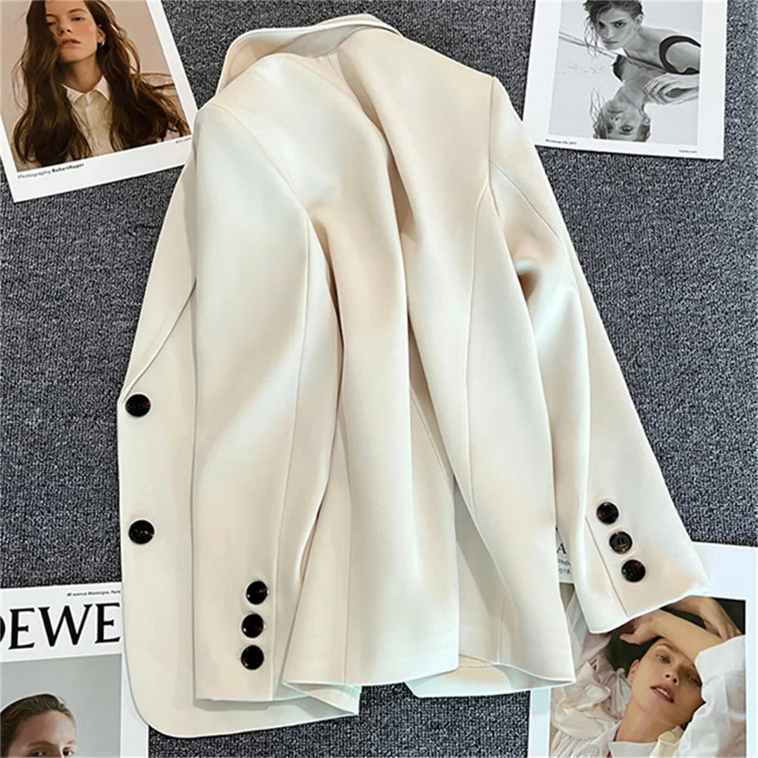 2024 Women Jacket New in Korean Fashion Small Suit Top Brown Suit Coat