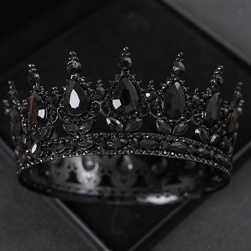 Baroque Crystal Tiaras And Crowns Rhinestone Prom Diadem Headband Crown Bridal Wedding Hair Accessories Jewelry Crown Tiara Gift